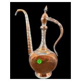 TALL COPPER PLATED MIDDLE EASTERN ISLAMIC STYLE
