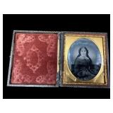 ANTIQUE AMBROTYPE OF WOMAN SITTING IN CHAIR