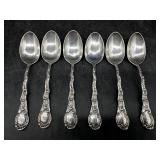 LOT OF 6 STERLING SILVER TEA SPOONS