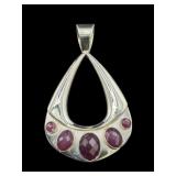 DESIGNER JAY KING STERLING AMETHYST PENDANT