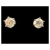PR OF 14K 1.97 CT. DIAMOND STUD EARRINGS