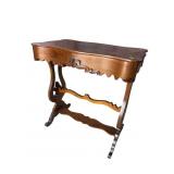 WALNUT 19TH CENT. VICTORIAN CARVED TABLE
