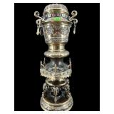 ANTIQUE JAPANESE BRASS CENSER TEMPLE LANTERN