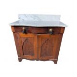 19TH CENT. MAHOGANY EMPIRE WASHSTAND