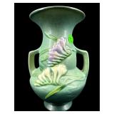 ROSEVILLE POTTERY TALL FREESIA 2 HANDLED VASE
