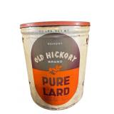 ANTIQUE 50 POUND OLD HICKORY PURE LARD BUCKET