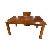 SOLID MISSION OAK CONTEMPORARY DINING ROOM TABLE