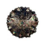 FENTON CARNIVAL HOLLY AND BERRY GLASS BOWL