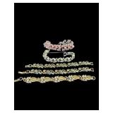 LOT OF 5 VINTAGE COSTUME JEWELRY BRACELETS