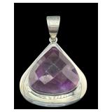 DESIGNER JAY KING STERLING AMETHYST PENDANT