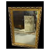 ORNATE GOLD PAINT DECORATED MIRROR
