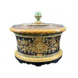 PAINT DECORATED OVAL BOX