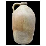 TALL ANTIQUE SALT GLAZE STONEWARE JUG