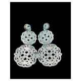 DESIGNER RARA AVIS ACRYLIC DANGLE EARRINGS