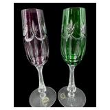 PR OF HUNGARIAN CUT TO CLEAR CHAMPAGNE FLUTES