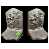 PR OF ANTIQUE BRADLEY & HUBBARD CLASSICAL BRONZE