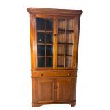 BENBOW FURNITURE SOLID WALNUT CORNER CABINET
