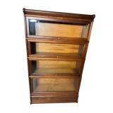 WALNUT 4 STACKING BULL NOSE BOOKCASE