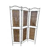 BAMBOO FORMED METAL 3 PANEL SCREEN
