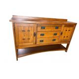 CONTEMPORARY MISSION OAK SIDEBOARD