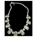 1950ï¿½S KRAMER RHINESTONE EMERALD CUT NECKLACE