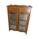 CONTEMPORARY PUNCH TIN OAK JELLY CUPBOARD
