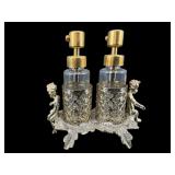 MINIATURE PERFUME BOTTLES IN CHERUB HOLDER