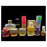 LARGE LOT OF 11 ASSORTED MINIATURE PERFUME