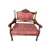 MAHOGANY VICTORIAN CARVED SETTEE