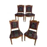 4 WALNUT EASTLAKE CLEAN SIDE CHAIRS