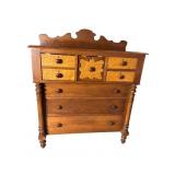 19TH CENTURY CHERRY AND BIRDSEYE MAPLE CHEST