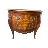 FRENCH MARQUETRY 2 DRAWER LOUIS XVI COMMODE