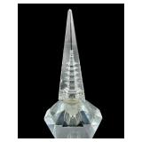 LARGE CZECH ART DECO CUT PERFUME BOTTLE