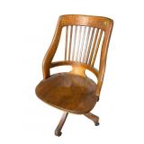OAK SWIVEL OFFICE CHAIR