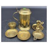 6 PC LOT OF MISC BRASS