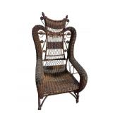 HAYWOODE WAKEFIELD NATURAL WICKER PLATFORM ROCKER