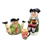 LOT OF 3 ENGLAND VARIOUS MAKER TOBY PITCHERS/MUGS