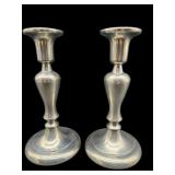 PR OF PEWTER PORTUGAL CANDLESTICKS