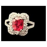 PLATINUM AARON GOFFLIEB NATURAL SPINEL & DIAMOND