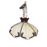 ANTIQUE SLAG GLASS HAGING LIGHT