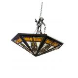 LEADED GLASS HANGING LIGHT