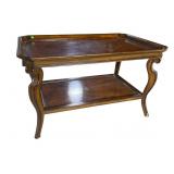 MAITLAND SMITH DEEP DISH BURL TOP COFFEE TABLE