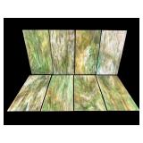 LOT OF 8 ANTIQUE SLAG GLASS PANES