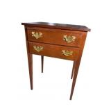 SOLID MAHOGANY 2 DRAWER HEPPLEWHITE STAND