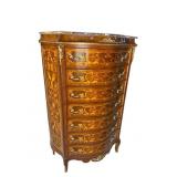 LOUIS XVI STYLE FRENCH INLAID TALL CHEST