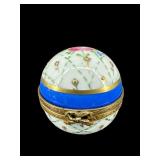 LIMOGES FRANCE PORCELAIN DECOR MAIN TRINKET JAR