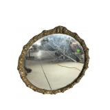 ANTIQUE ROSE CARVED HANGING MIRROR