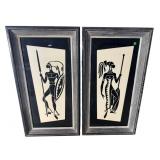 LOT OF 2 MODERN DESIGN TRIBAL WALL PLAQUES