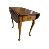 CHERRY QUEEN ANNE DROP LEAF END TABLE BY STATTON