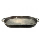 LARGE CAST IRON #3052 D 2 HANDLE FISH PAN